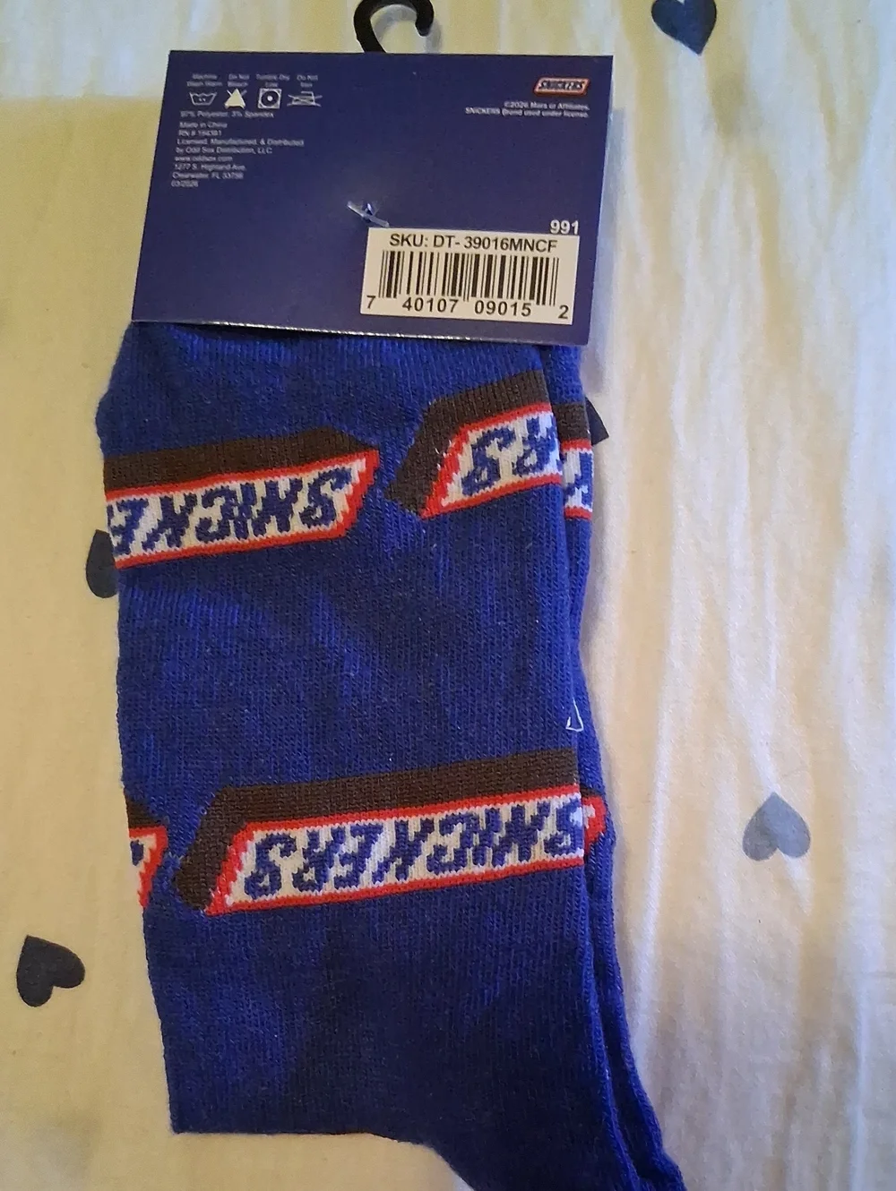 Snickers Crew Novelty Socks